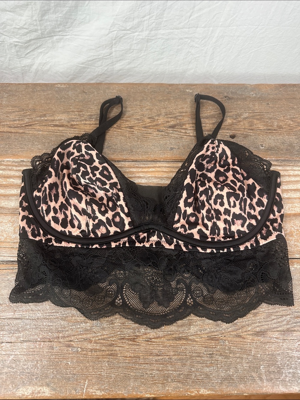 Victoria's Secret Pink Leopard Lace Bralette